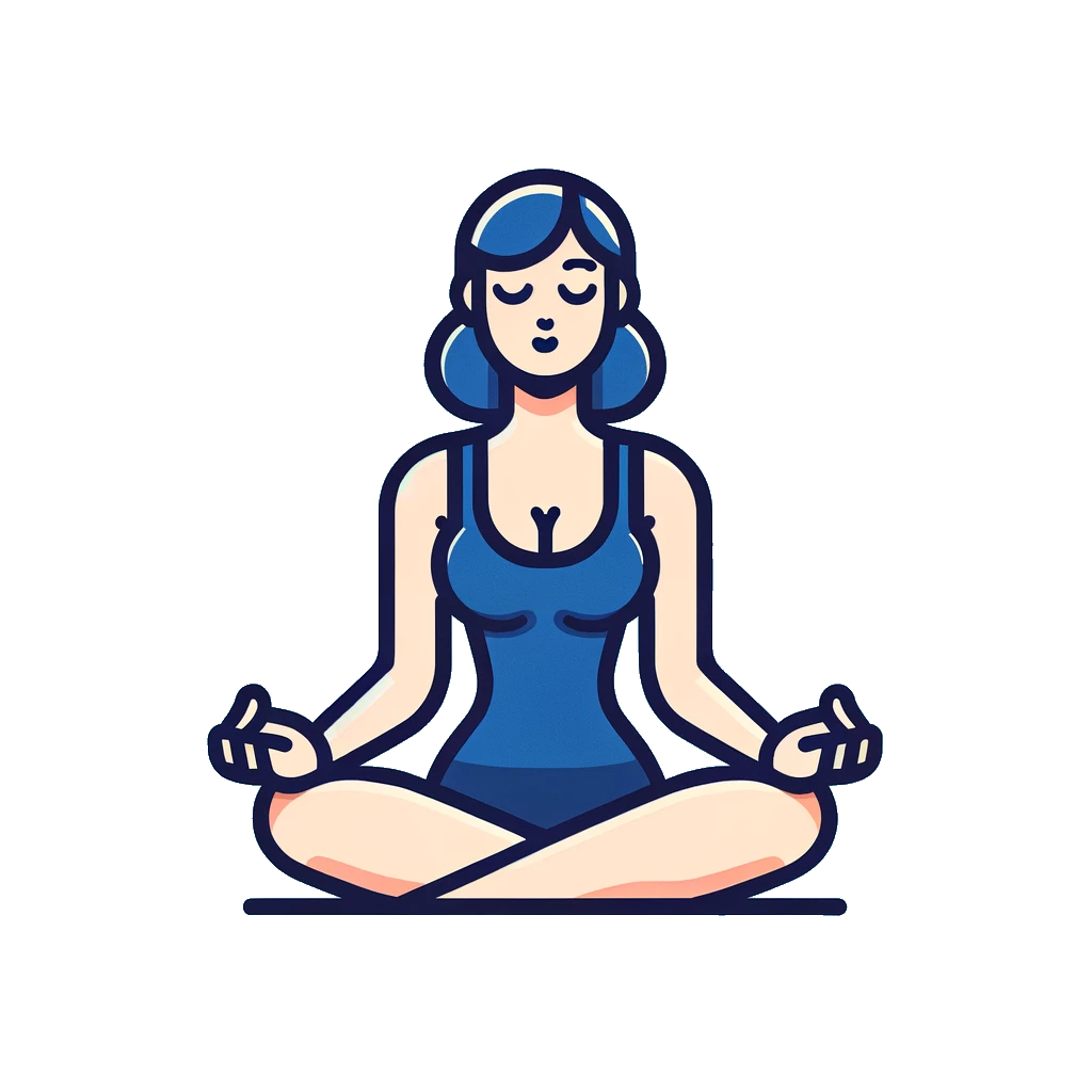 A woman peacefully meditating.